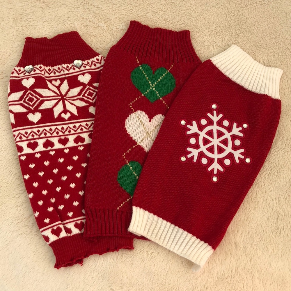 3 Size Small Dog Sweaters